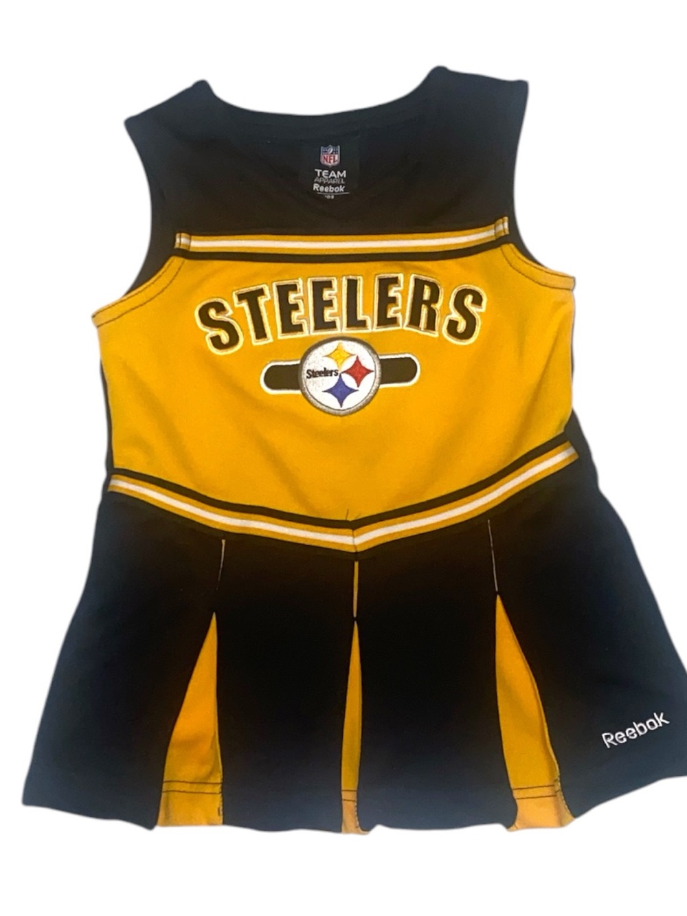 Pittsburgh Steelers Cheerleader Dress Toddler Girls 3T Black NFL Football Reebok